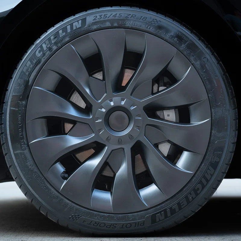 4PCS 18Inch Wheel Caps For Tesla Model 3 2023 Hub Cap Automobile Performance Replacement Wheel Hubcap Full Rim Cover Accessories