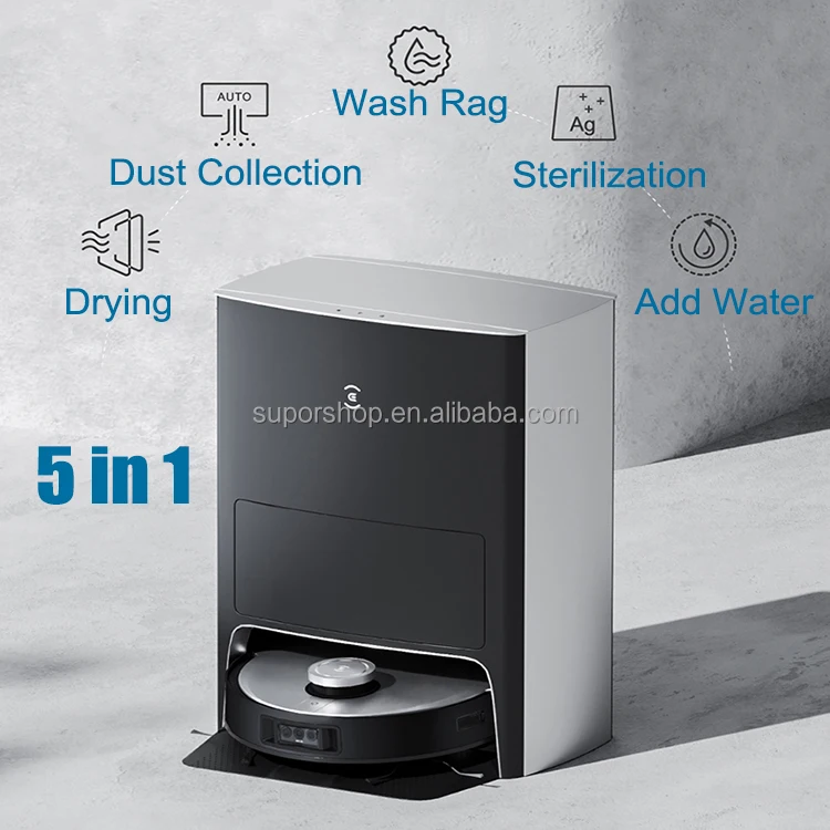 ECOVACS DEEBOT Best Cheap X1 OMNI 5000Pa Suction Intelligent Automatic Cleaning Mopping Wet and Dry Smart Robot Vacuum Cleaner