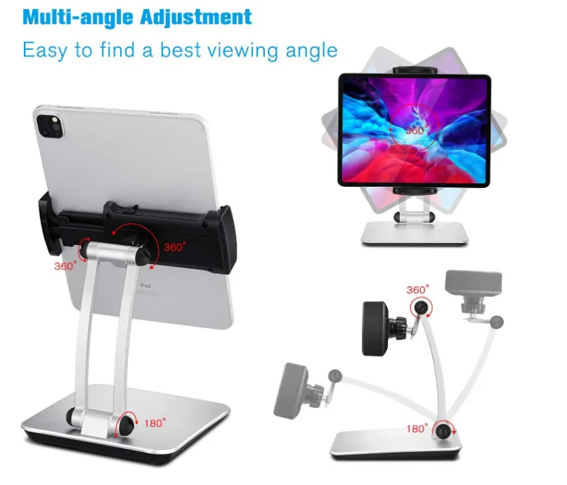 Best Selling Home Office Supplies Tablet Stand Aluminium Holder Adjustable For Ipad Smartphone