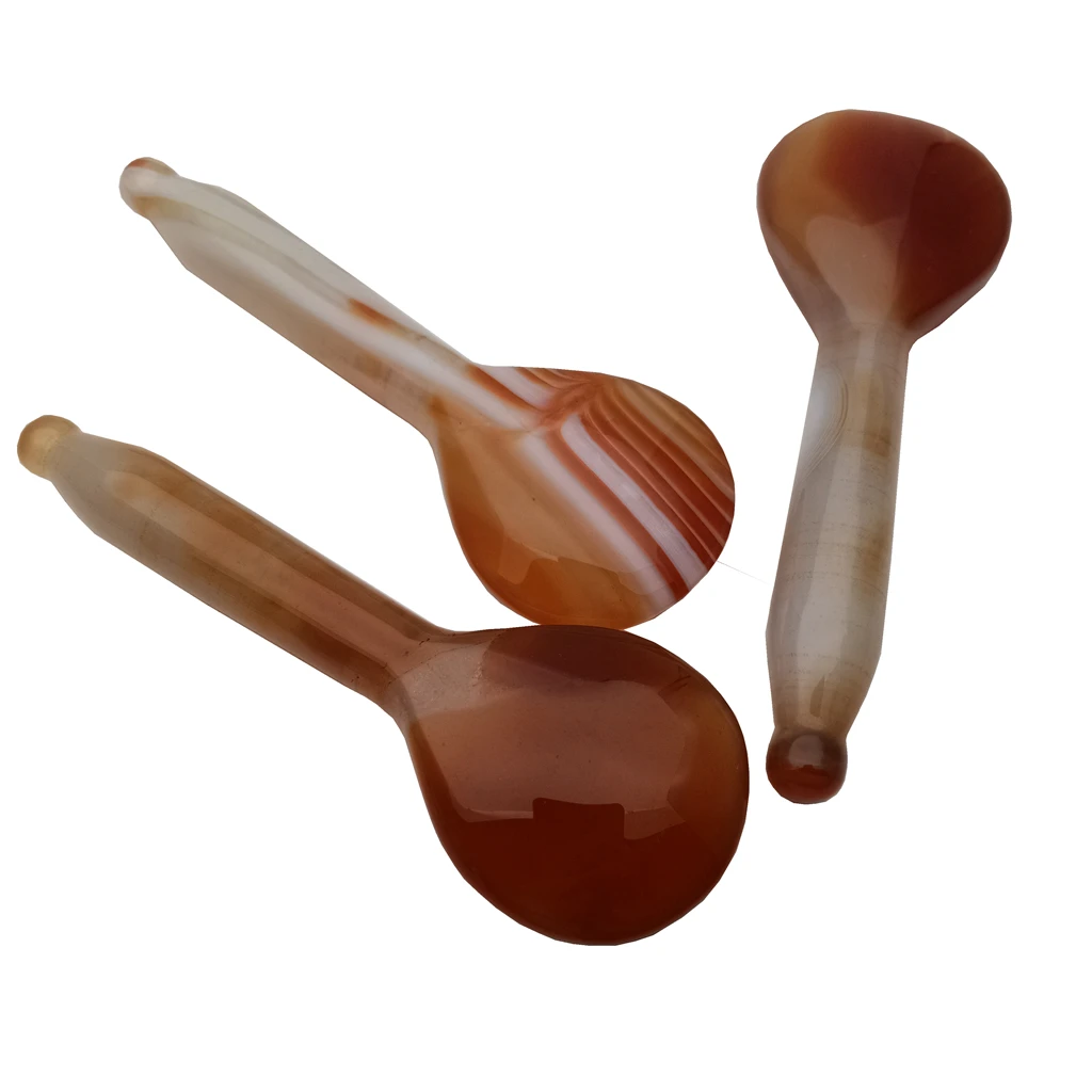 Spoon Shape Carnelian Acupuncture Point Massage Pen