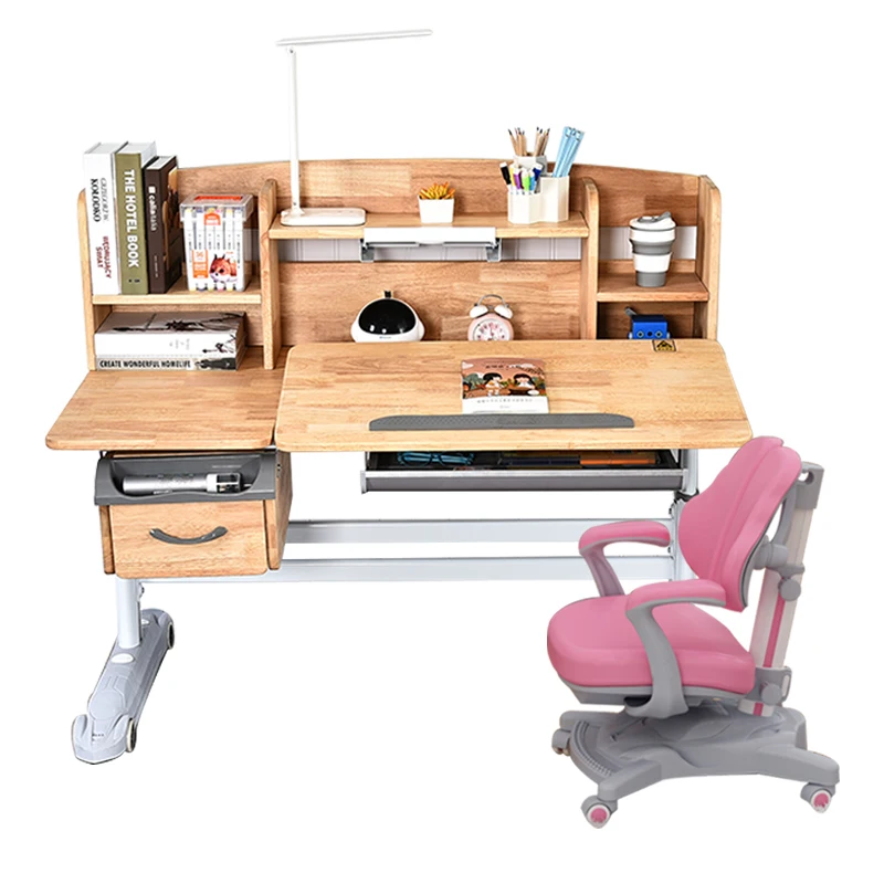 New arrivals selected for you kids  child folding  height adjustable  modern solid wood student study table desk and chair set