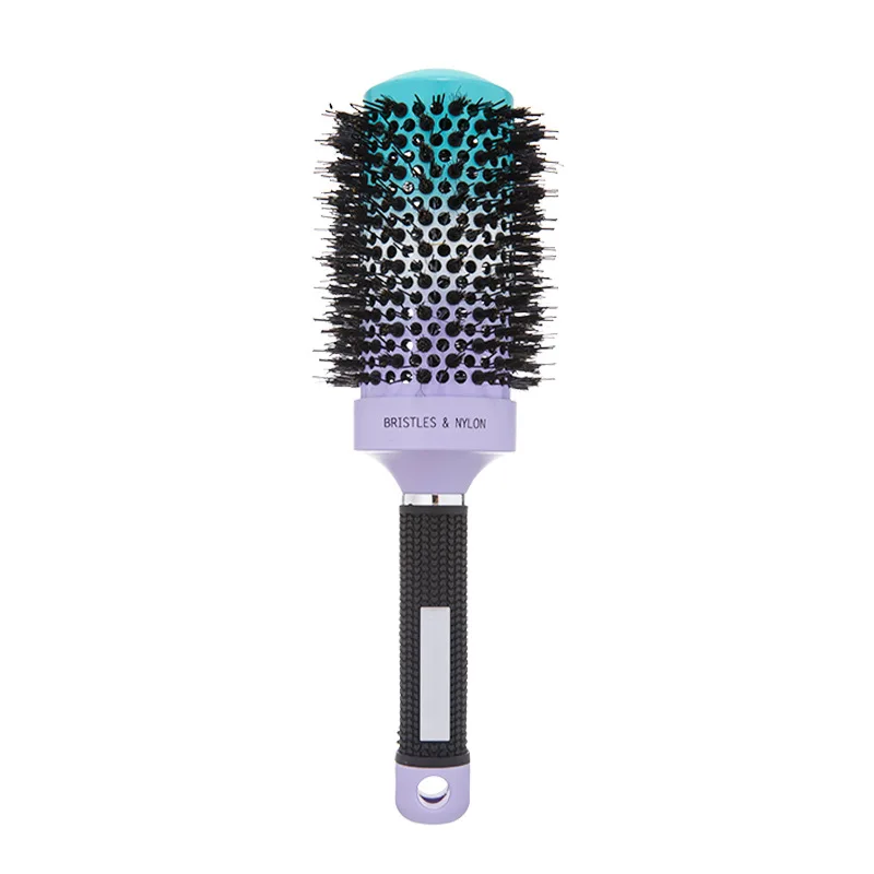 Mauri Salon Boar Bristle Round Ceramic Hair Comb with Custom Logo for Drying Hair Curling Styling Blow Drying