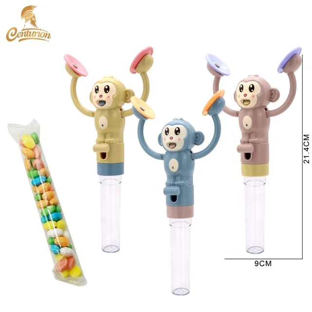 Wholesale Kids surprise Candy filled Toy Sweet plastic Clap Hands  Monkey Candy Toys for boy girl