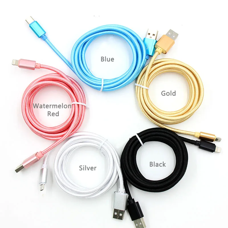  3ft 6ft 10ft дополнительно 2.4A нейлоновый плетеный кабель Micro Usb для зарядки и синхронизации данных Android