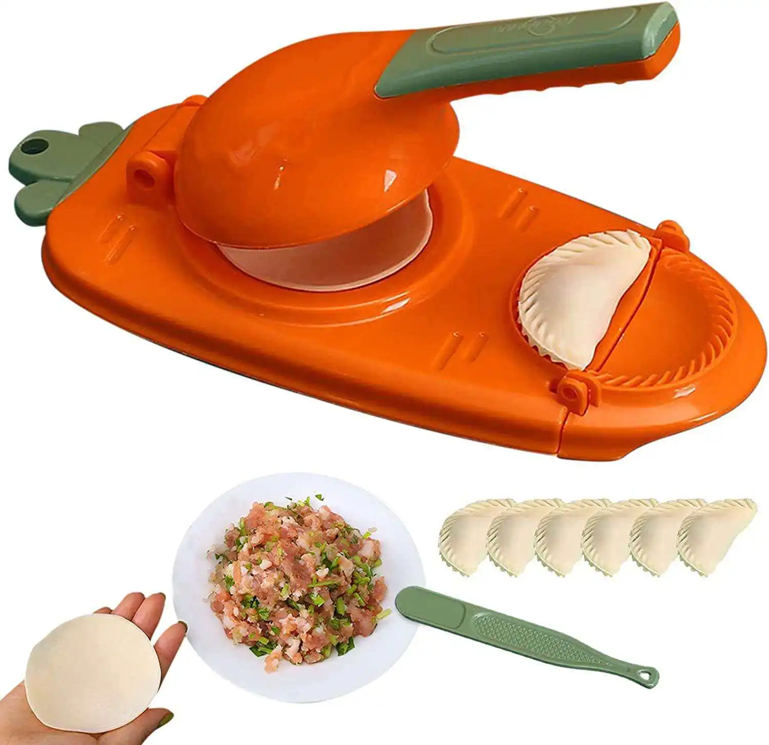 Dumpling Maker Press Wrapper Mold 2in1 Empanada Press Dumpling Skin Maker Machine Multifunctional DIY Manual Dumpling Press Wrap
