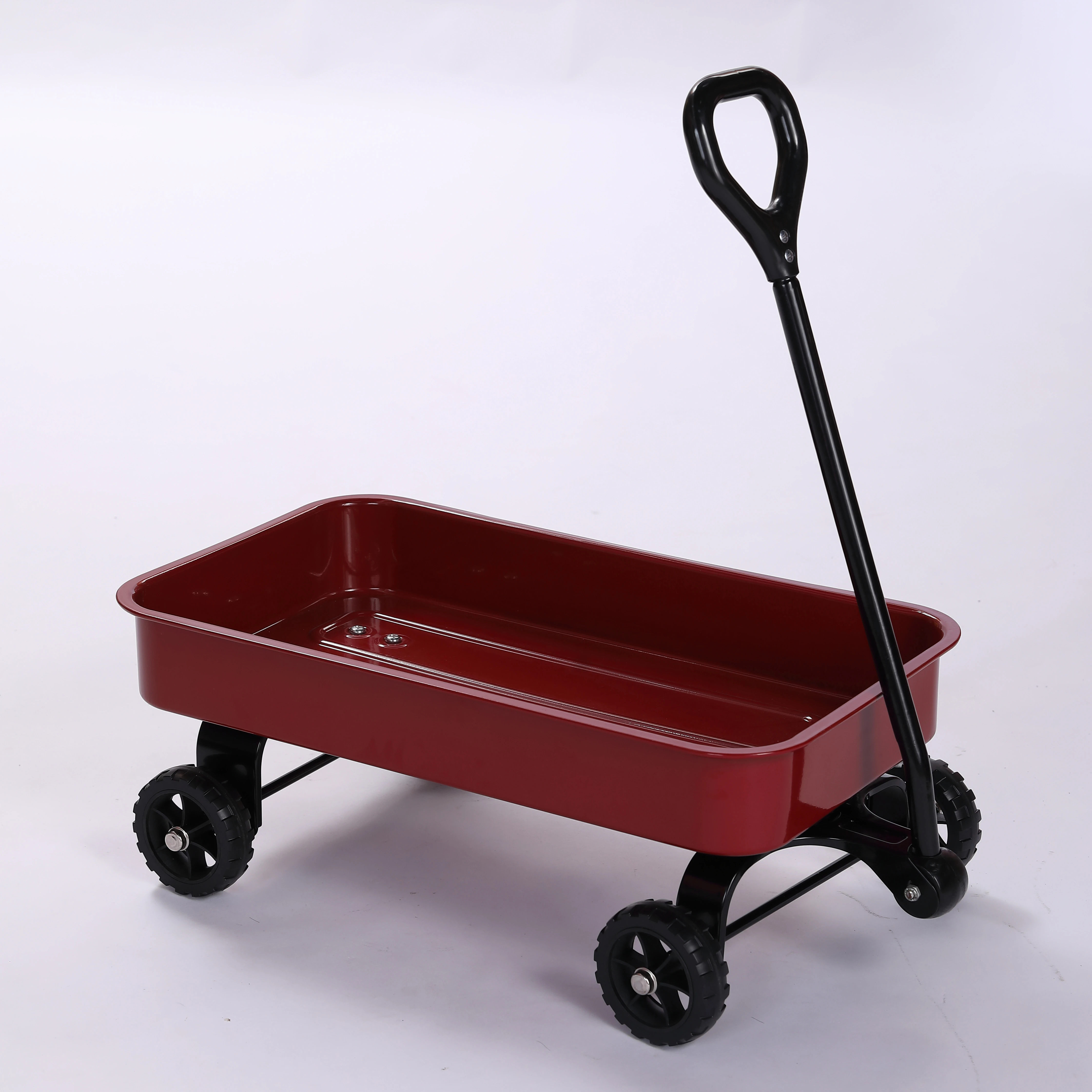 Factory direct sale metal trailer truck with wheels dolls toys carriage cart