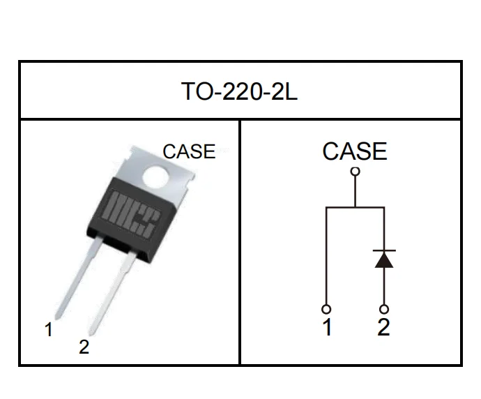 HX1D05120A macrocoresemi SiC Schottky Diode VRRM 1200 V IF(Tc155C) 5 A QC 31 nC TO 220 2L