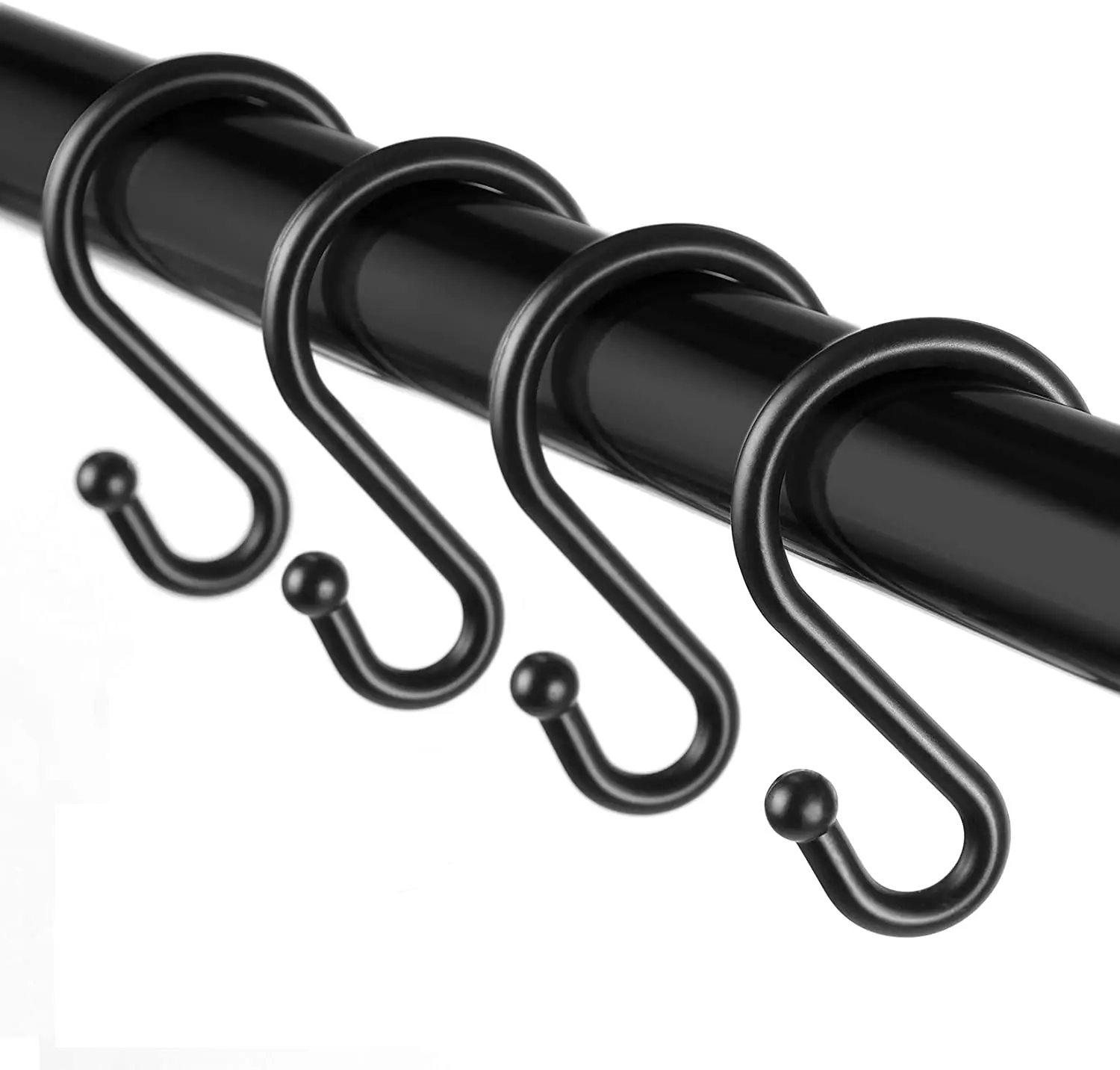 Multifunctional Shower Curtain Hooks Rust Resistant S Shaped Hooks Hangers for Shower Curtains Kitchen Utensils