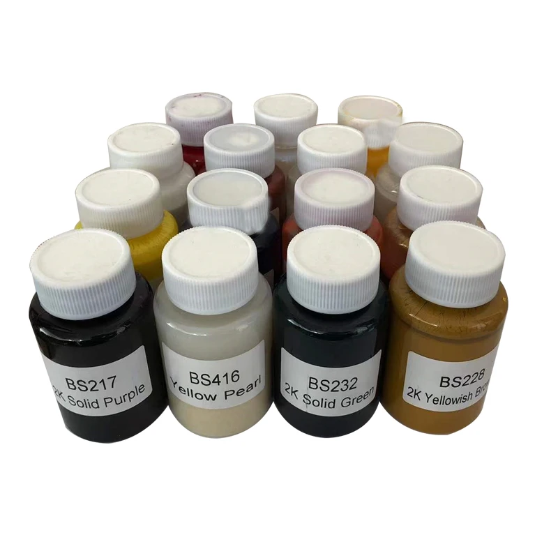 Free Sample 1K 2K Metallic Pearl Car Paint Colors Auto Refinish Repair Paint Tinters Dyestuff Painting Coating