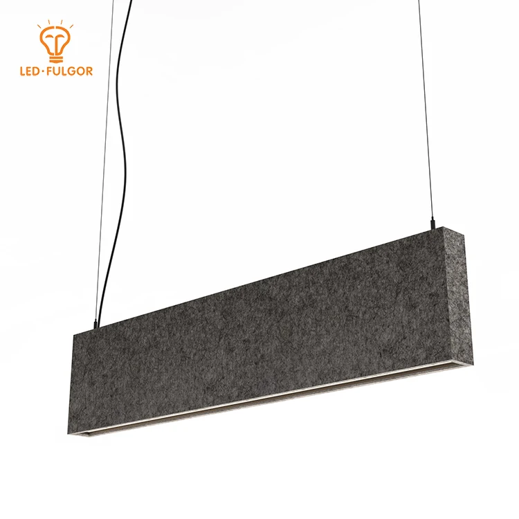 FULGOR PET 9mm Thickness Decoration office shop school pendant Acoustic Panel and led lighting