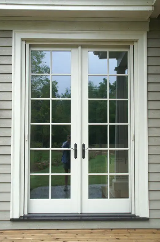 American style front french exterior entry villa double doors