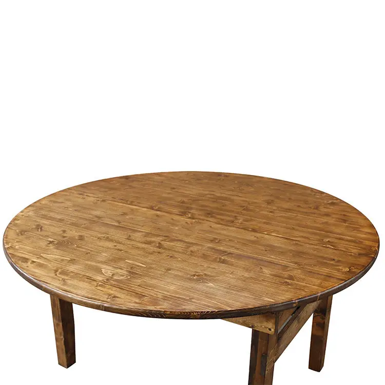 Hot Selling Quality Solid Recycled Pine Wood Folding Farm Table Kitchen Farming Table