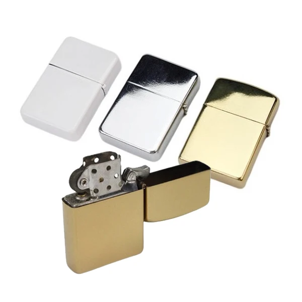 High quality wholesale oil filled white metal blank sublimation lighter printing coated blank lighters heat press printing