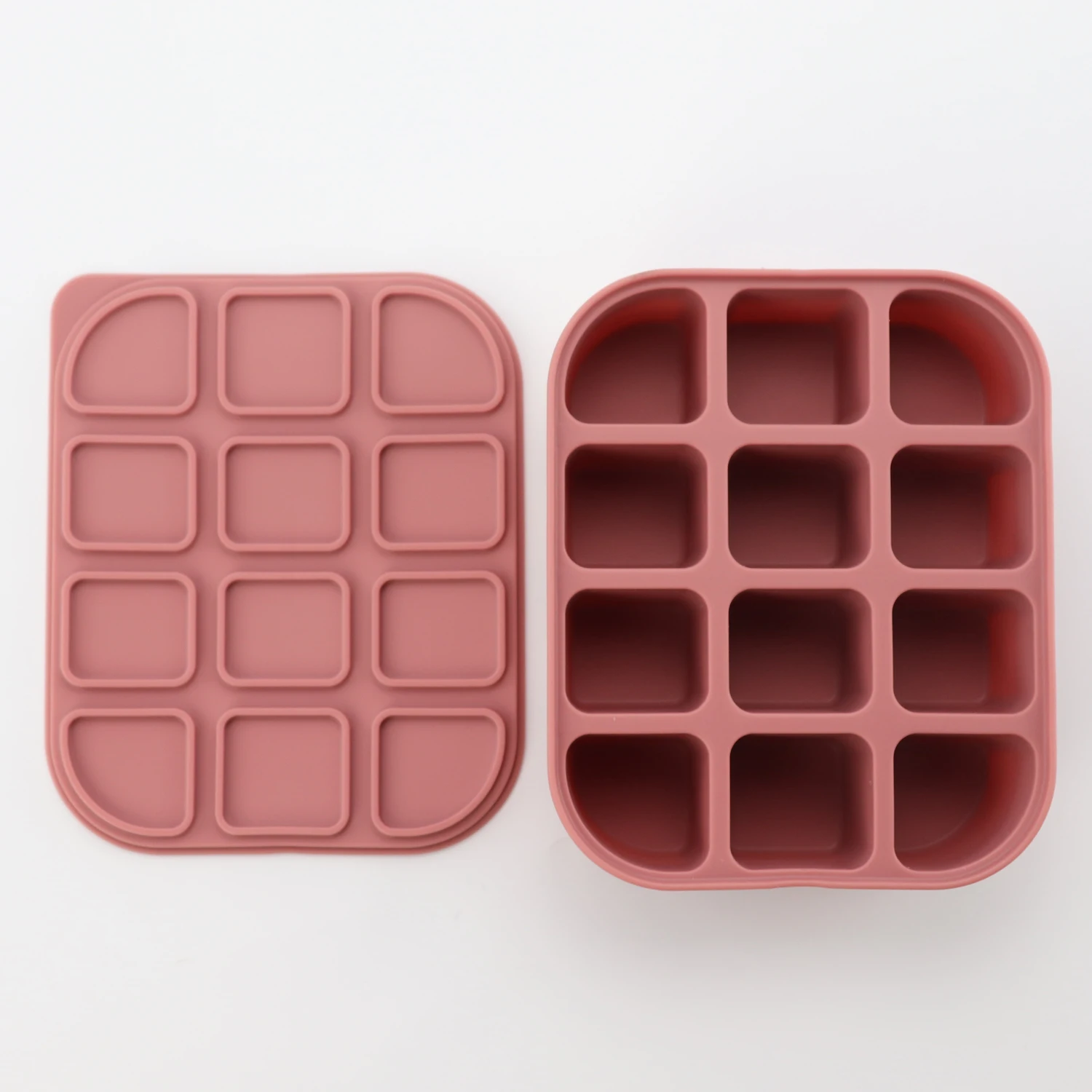 Freezer Staroages Silicone Ice Tray Container Leak Resistant with Lids for Baby, Toddler Food Fruit Vegetable Purees