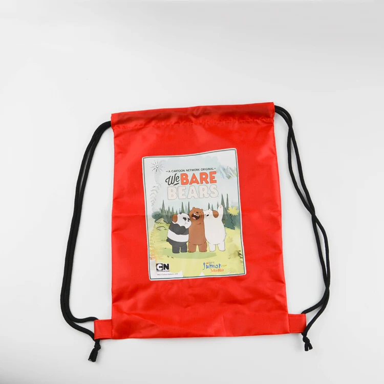 
Custom Print Promotion Gifts Bag Waterproof Drawstring Backpack Wholesale 210d Polyester Drawstring Bag with logo 