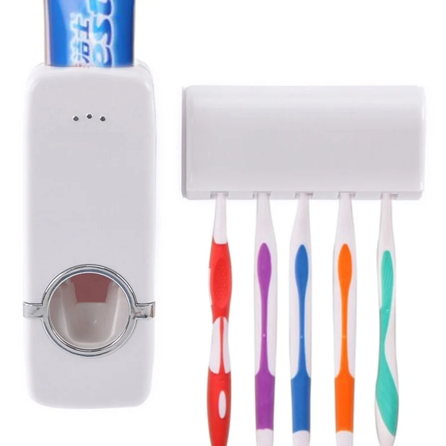 B535 multi-function toothbrush rack+ toothpaste dispenser