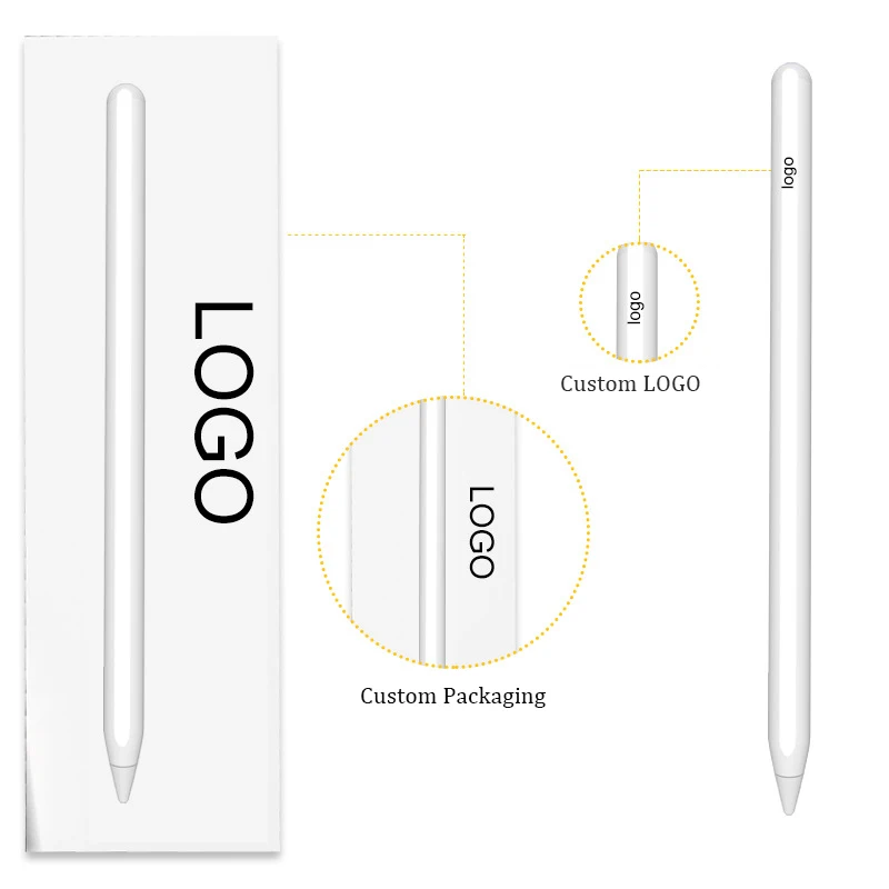 Customization Logo Color Palm Rejection Magnetic Attachment Tablet Active Stylus Pens for iPad iPhone