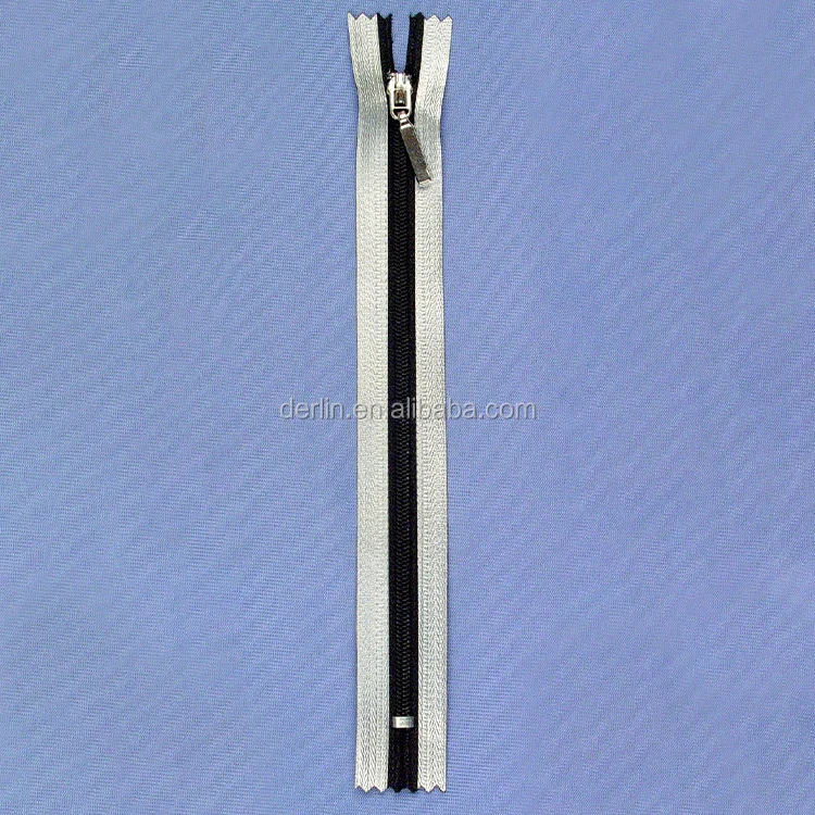  High Quality Reversible Nylon Plastic Semi Lock Slider Reflex Tape Color Teeth Zipper Close