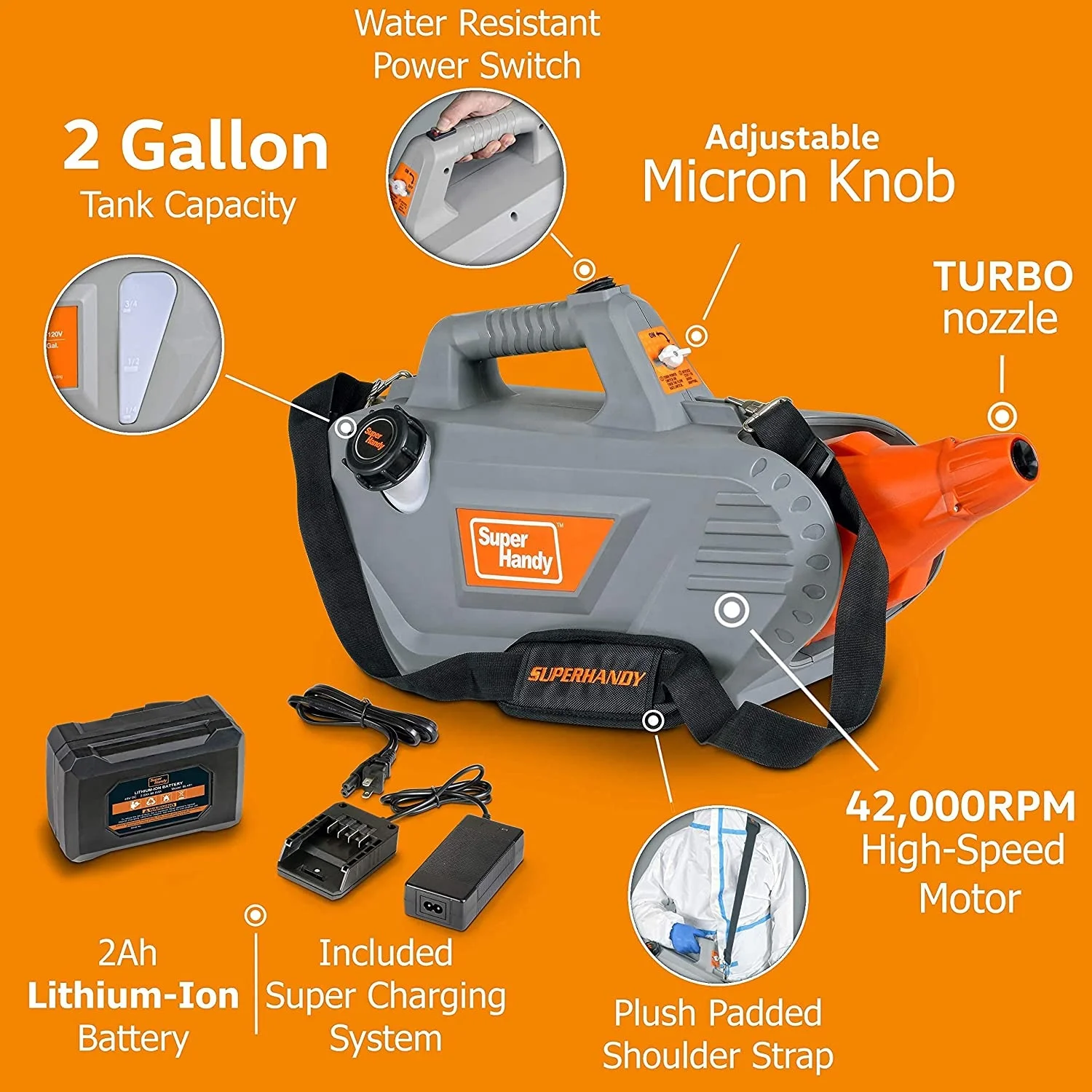 Superhandy Best Quality Battery Powered Backpack Sprayers For Usa Market