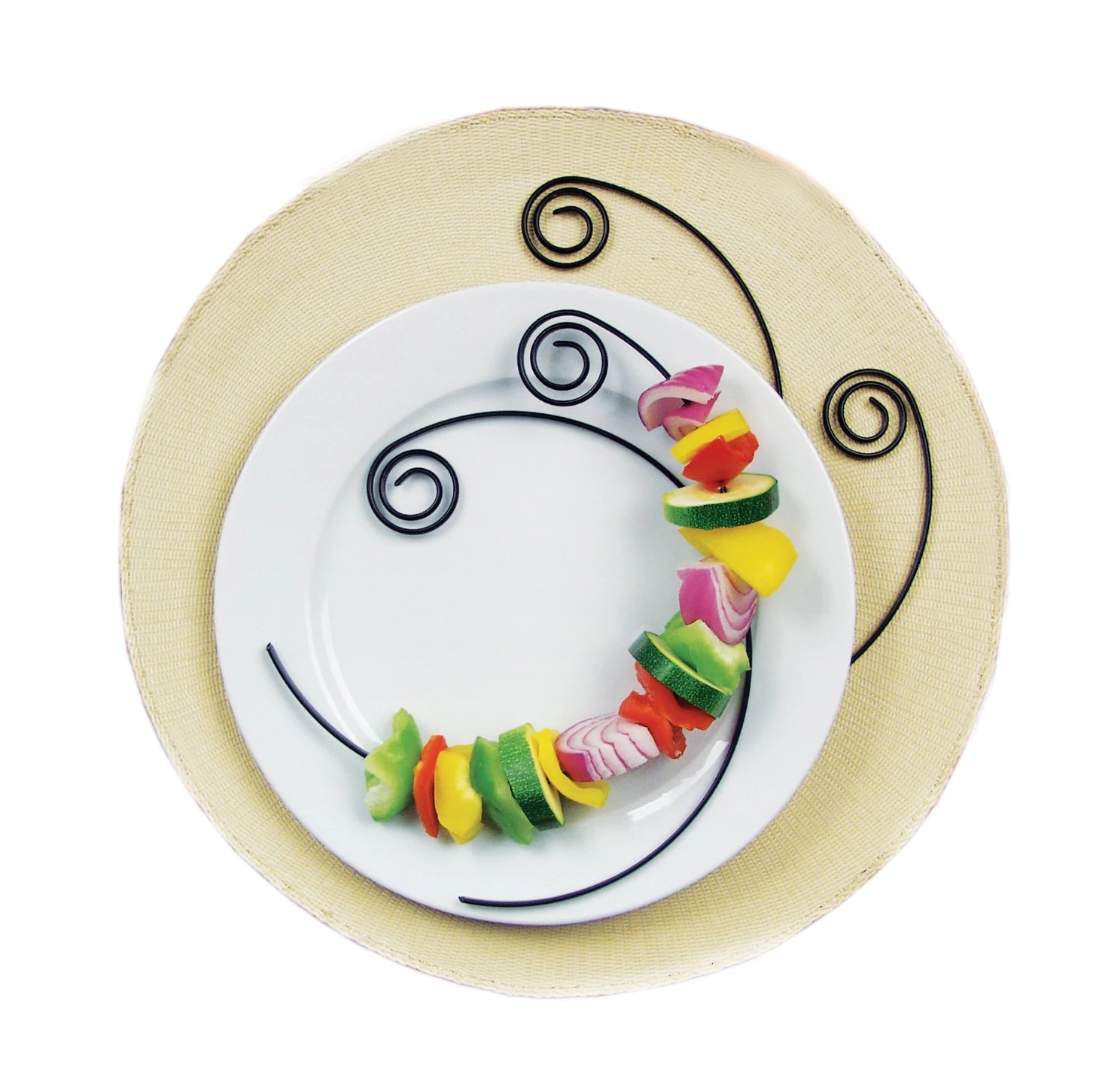 Non Stick Coating Circle BBQ Kabob Skewers