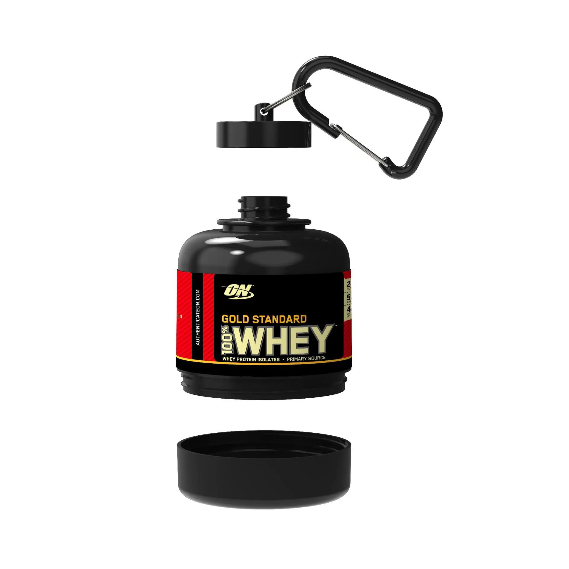 Hot Selling 100ml 200ml Portable Plastic Protein Powder Container With Keychain Fitness Supplement Pill Bottle