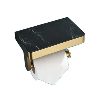 Duxini Marble Slab Modern Gold Wall Mounted Toilet Hotel Paper Towel Dispenser Wholesale Price Bathroom Tissue Rack Roll Holder