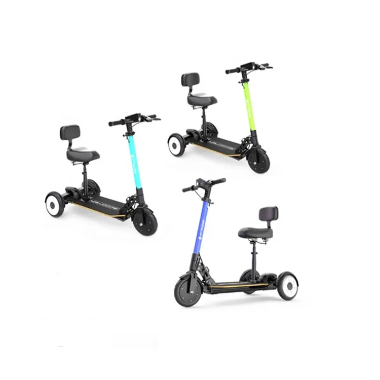 8.5inch 350W Adult 3 Wheel Shock Absorber Suspension Folding Electric Scooter with Seat
