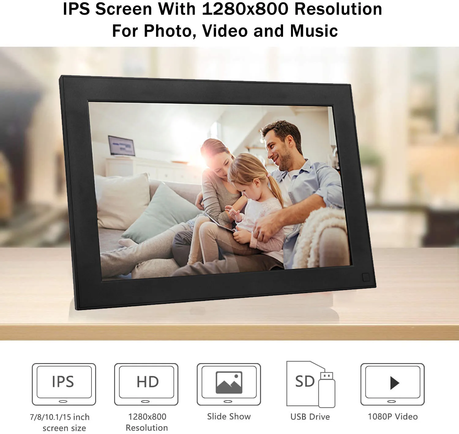 Горячая Распродажа USB/wifi пользовательская 7/8/15 дюймов oem lcd видео цифровая фоторамка 10
