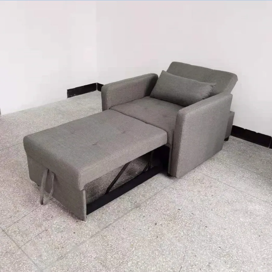 Manufacture best sell modern cute fabric folding single seat sofa bed for living room