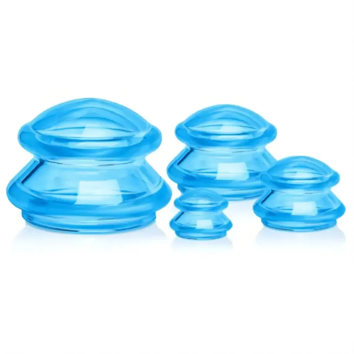 Chinese Therapy Body Facial Massage Silicone Face Cupping 4 Cups Set