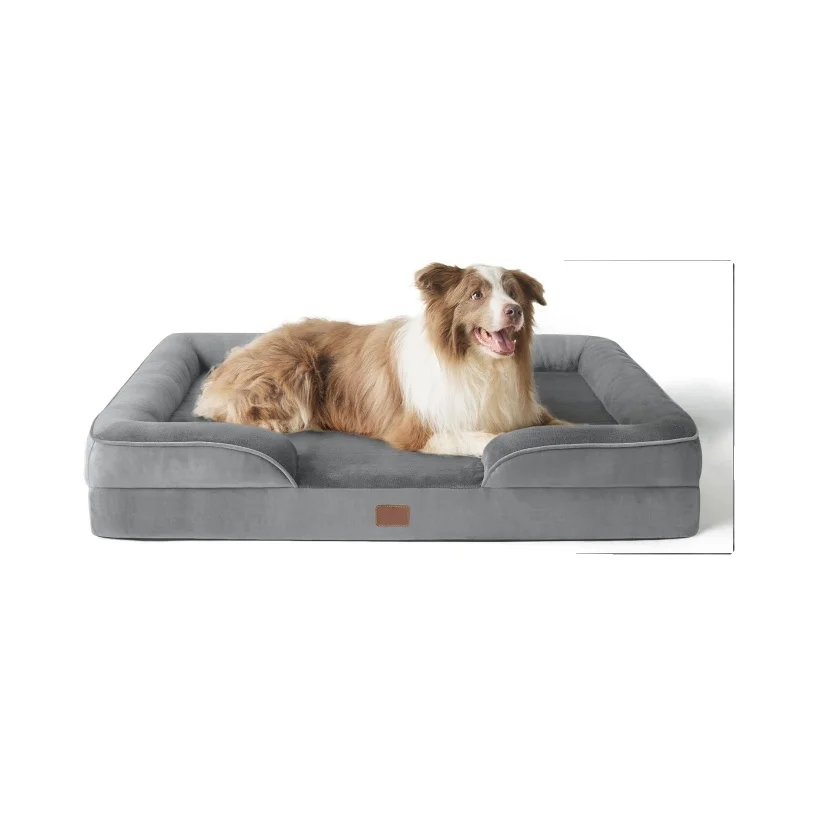 Best Seller Luxury Waterproof Fashion Washable Orthopedic Large Memory Foam Dog Bed