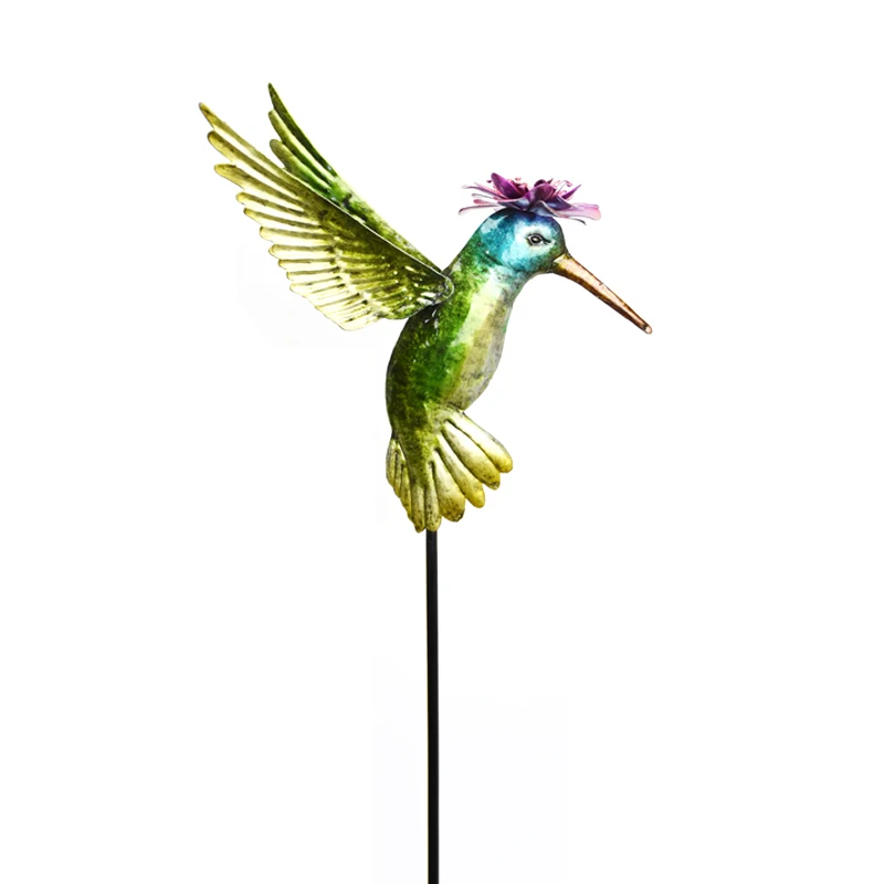 Металлическая железная Колибри садовая стойка садовый декор