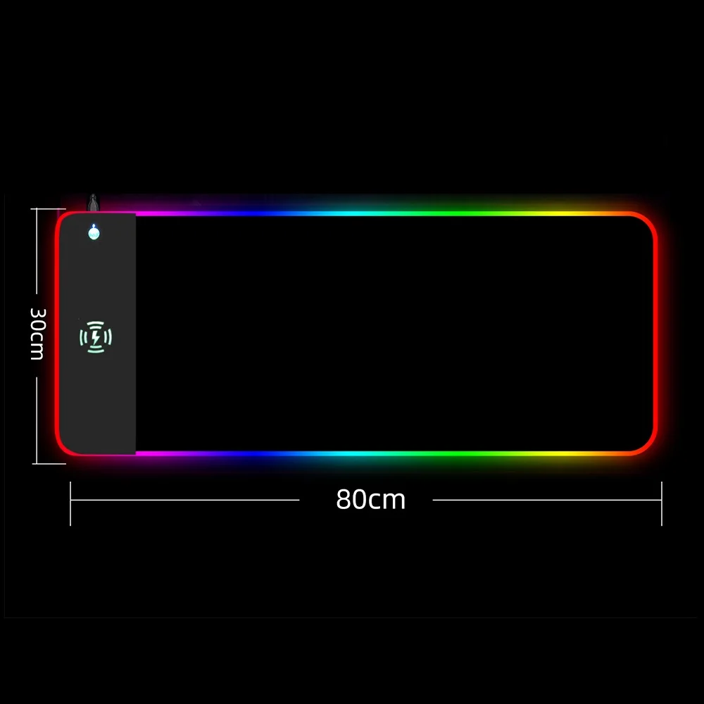 Design LOGO Rubber Customize 10W 15W MousePad Charge Gaming Wireless Charging RGB Mouse Pad