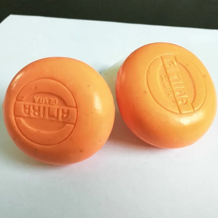 Hot Sale High Quality Machine Brightening Exfoliating Gluta Orange Antisptic Soap