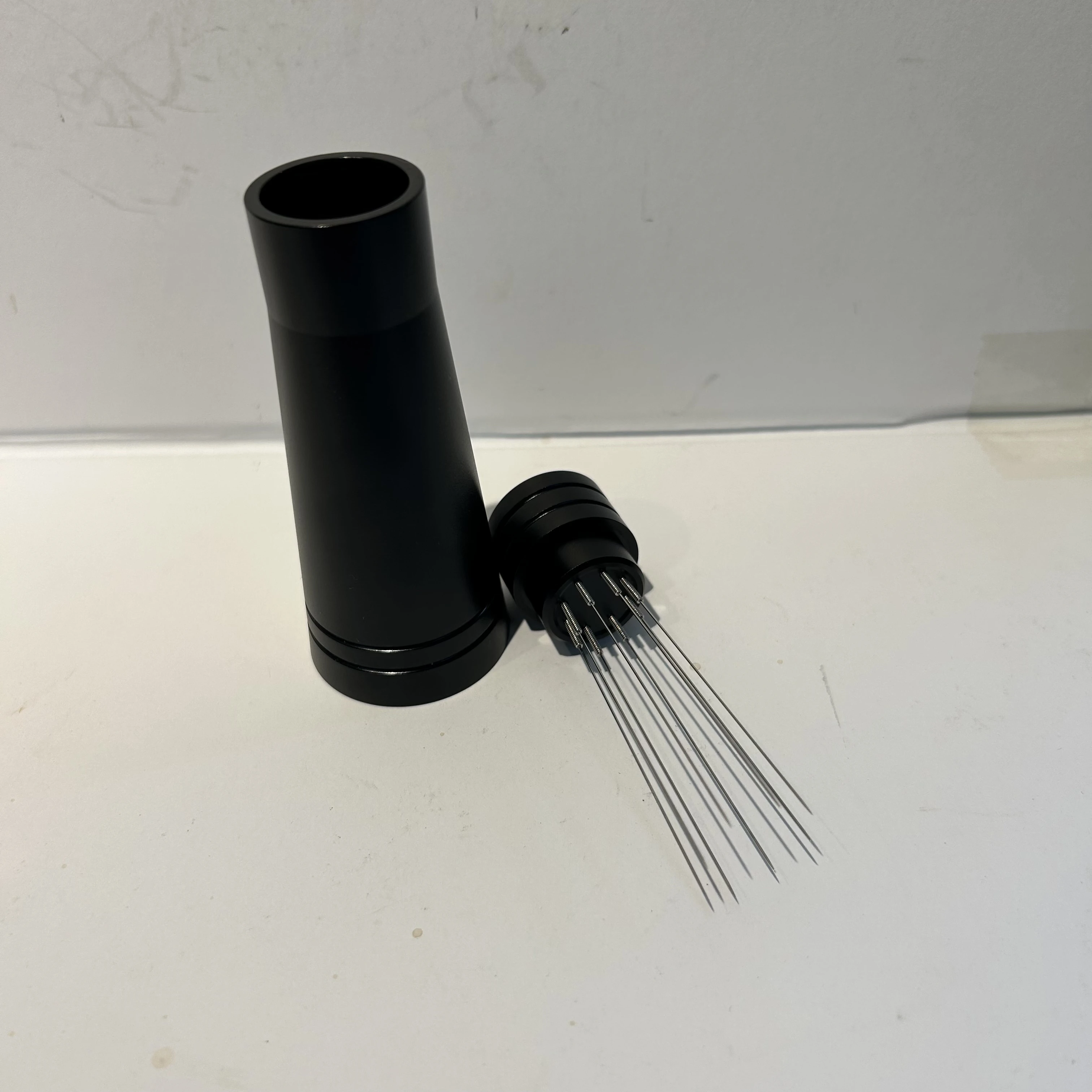 WDT Tool Espresso Distribution Tool Aluminum Alloy Espresso Tamper 0.35mm 8 Needles Espresso Coffee Stirrer with Extra 4 Replace