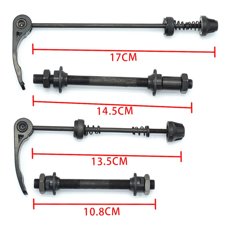 MTB Bicycle Quick Release Hub, Road Mountain Bike Front & Rear Axle Hollow Shaft Set with Standard Spacing