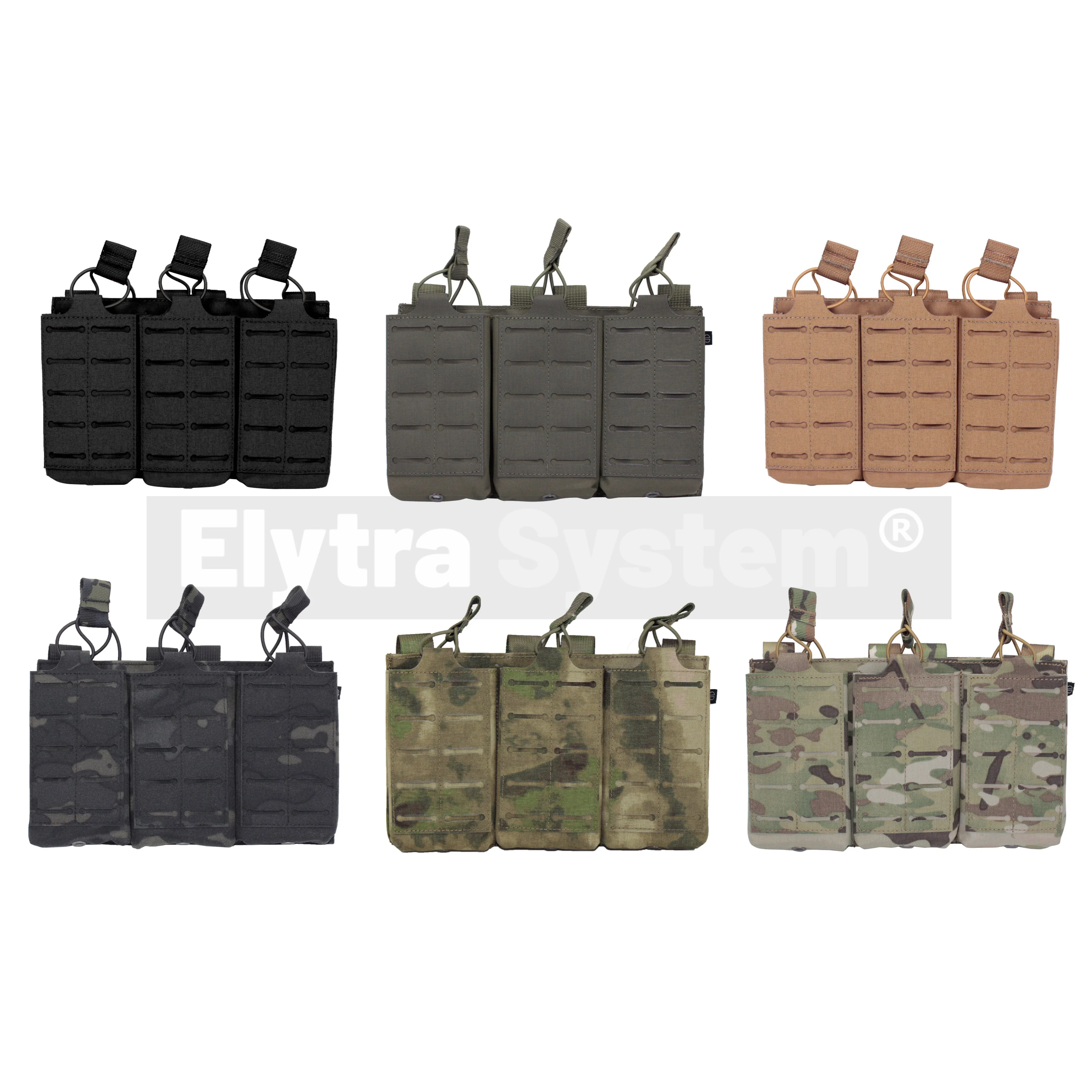 5.56 Triple Magazine Pouch Bags Pouch colors options for Tactical Vest Plate Carrier Chest rig Laser Cut Nylon