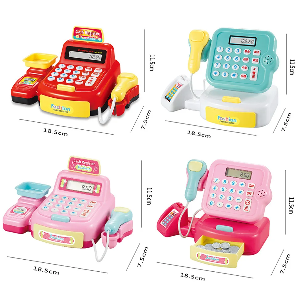 Early Education Role Play Toys Other Pretend Play & Preschool Cashier Machine Toys, Toy Cash Register, Supermarket Toys for Kids