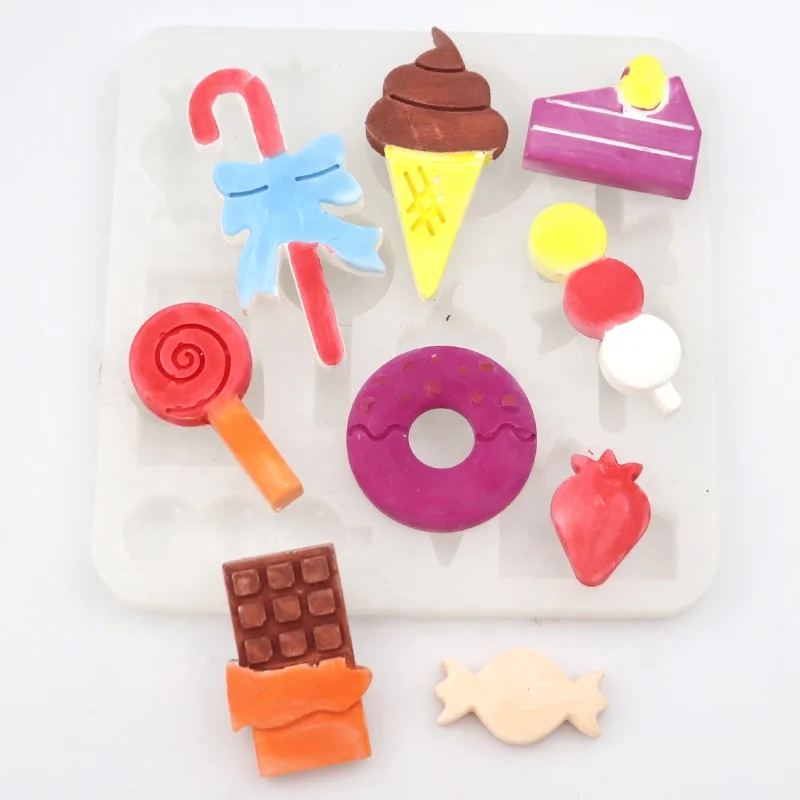 737 factory stock different candy ice cream shape silicone resin mold epoxy diy hand made resin silicone diy resin jewelry mold