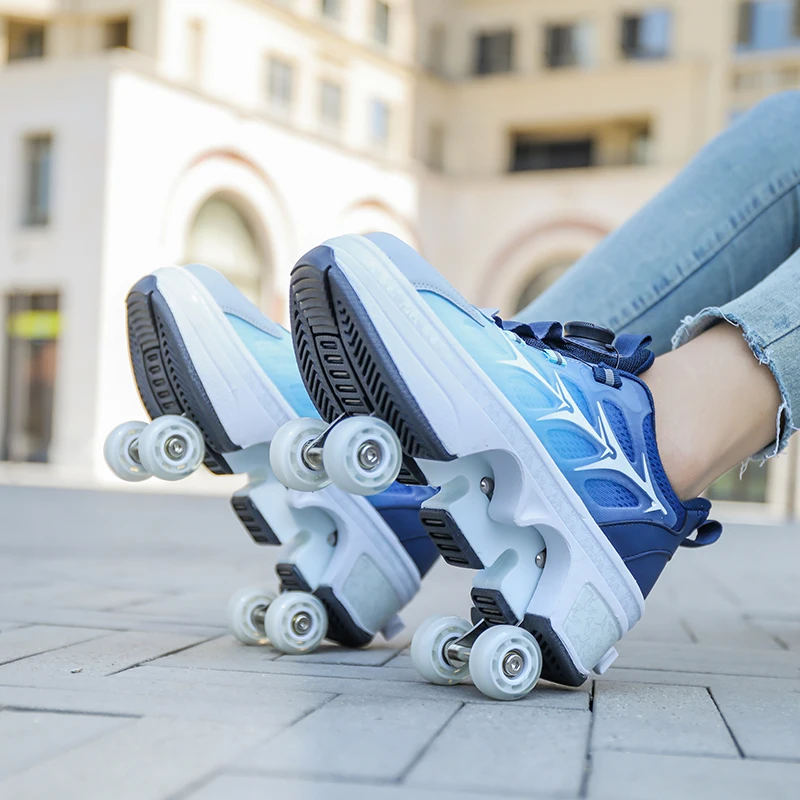 Transforming Roller Skates With Wheels for Outdoor Activities and Sports Skating Shoes Kids Can Be Customized with Lights