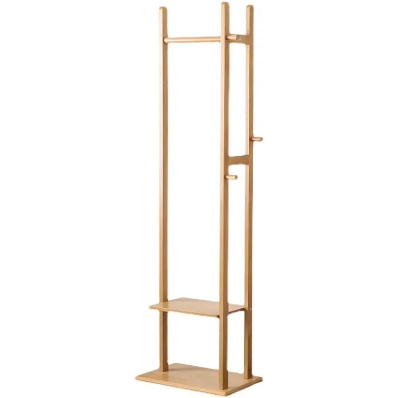 Wholesale Manufacturer Rectangle  luxury hat rack bamboo wood stand coat hat rack with hooks