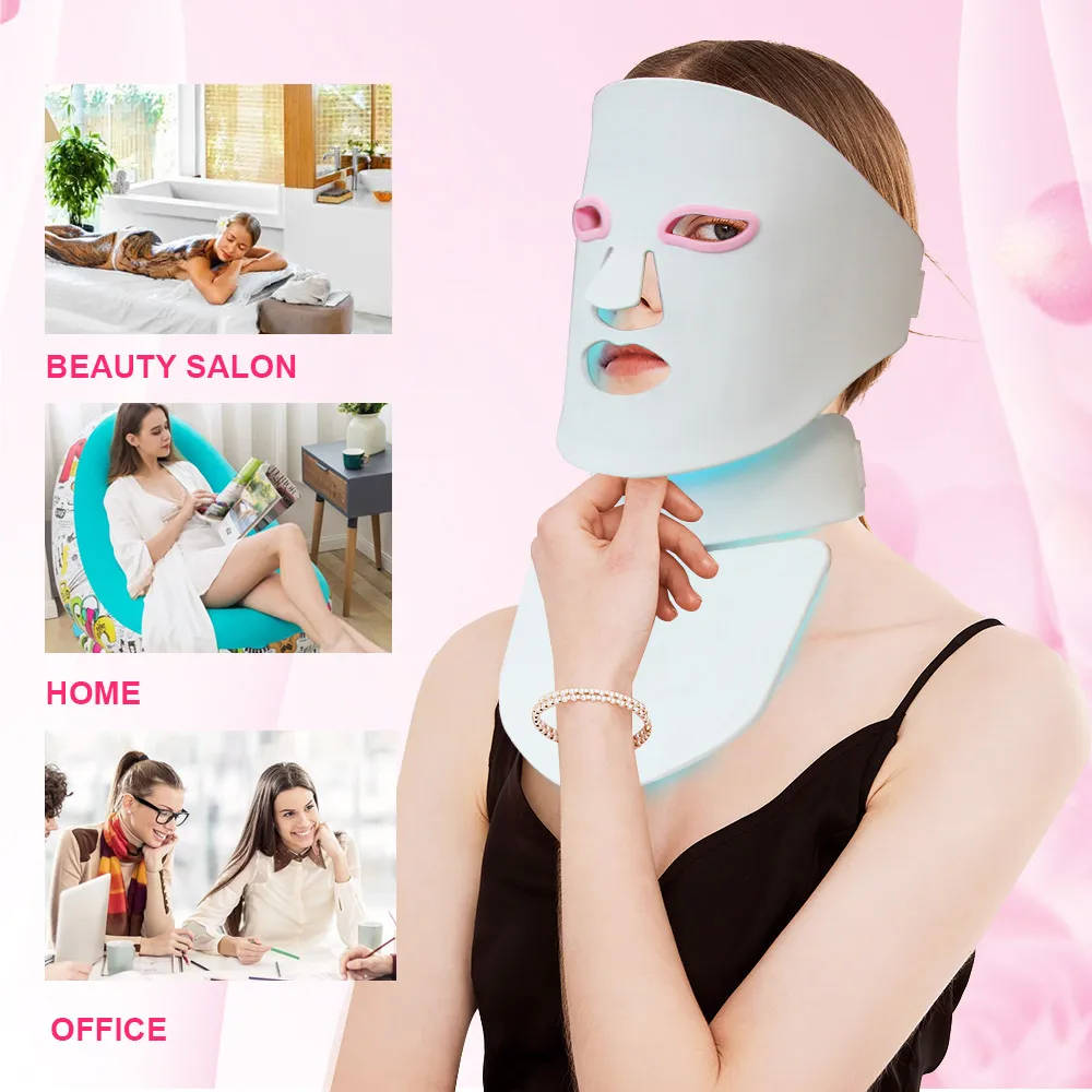 Wholesale Wireless Led Beauty face Mask Infrared Home Use Led Mask Light Therapy Led Facial Masks