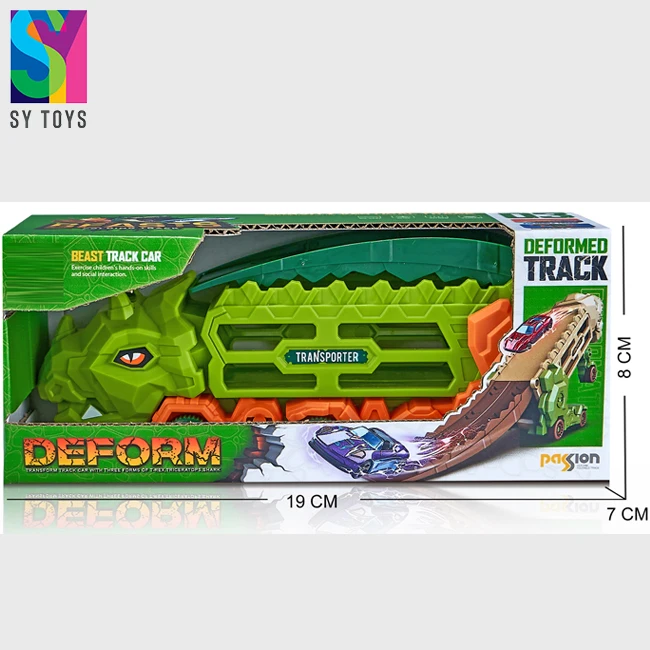 SY Free Wheel Deformation Dinosaur Toy Truck Diecast Car Transport Carrier