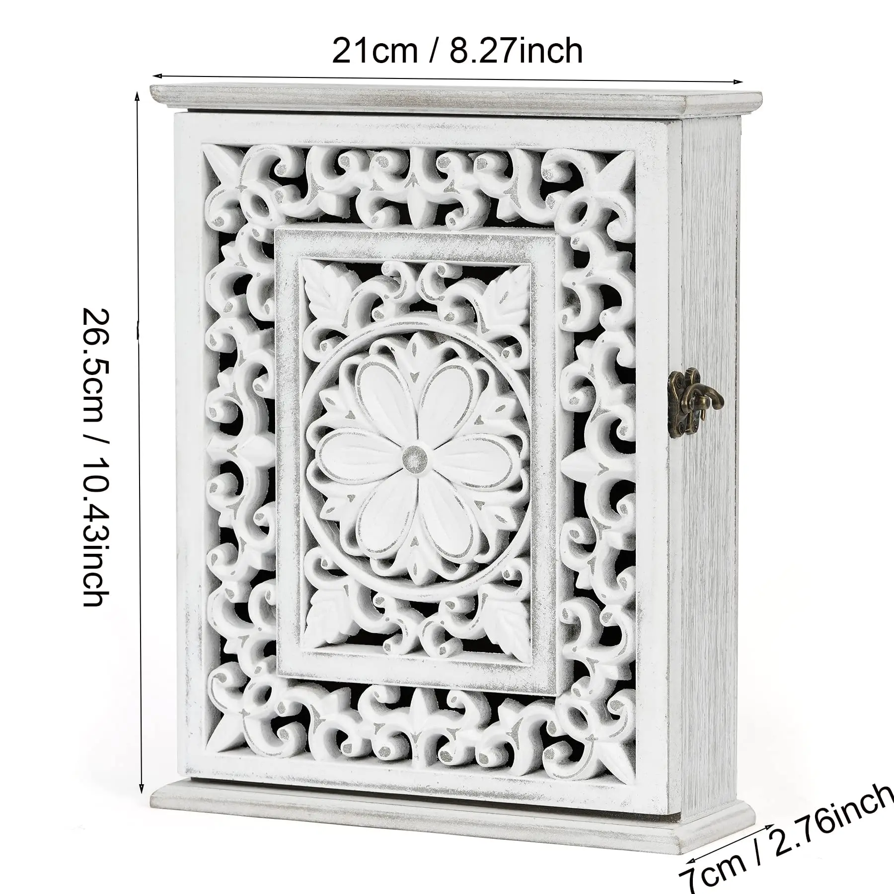 Wooden Key Hooks Wall Mounted Key Hangers Key Holder for Wall Decorative Key Box Key Cabinet