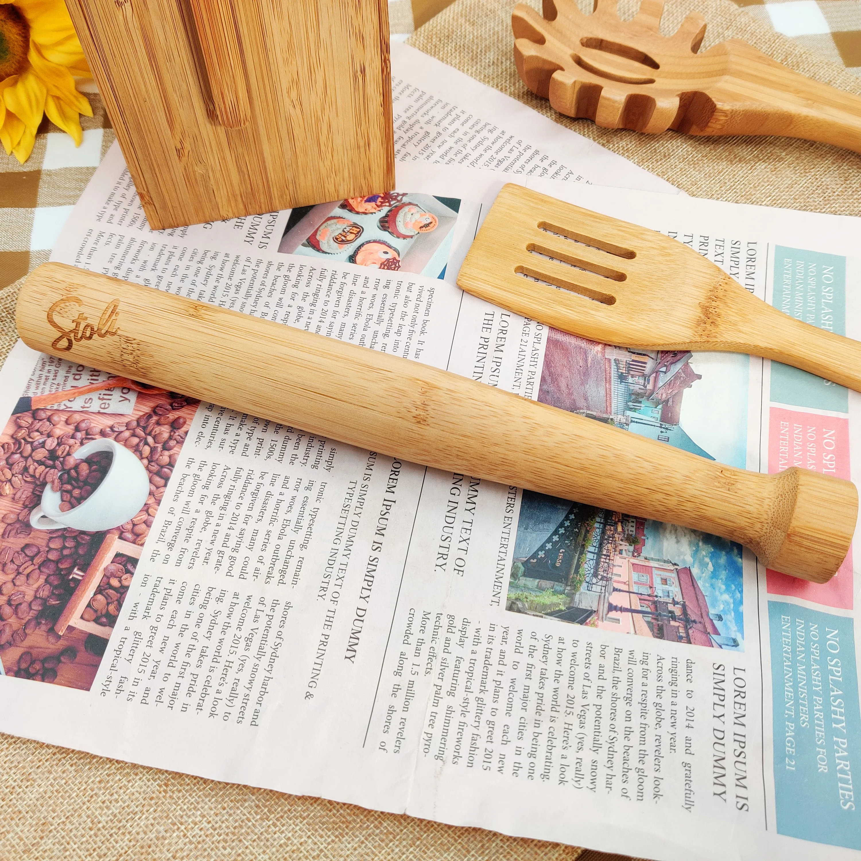 kitchen tool eco friendly bamboo Hammer meat stick