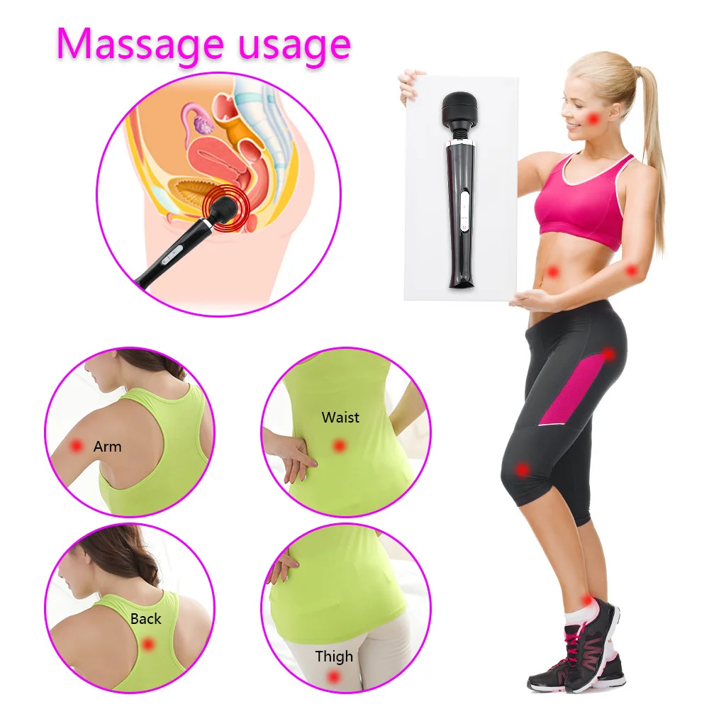 Wireless Charging 10 Speed Wand Massager Big Stick Magic AV Vibrators Sexy Clit Vibrator Sex Toys Massage for Women