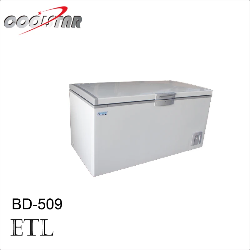 Объем 18 кубических футов (509 л) для супермаркета ETL Тип вспениваемая дверная морозильная камера с корзиной