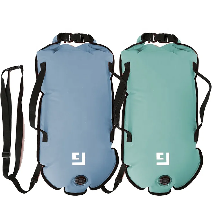
waterproof inflated air bag pvc safety swim buoy float dry bag Lady backpack 