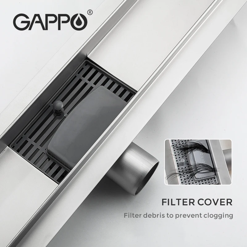 Gappo bath oucorner stainless steel floor drain cover strainer tile insert floor drain trap Floor Drain G85007-2