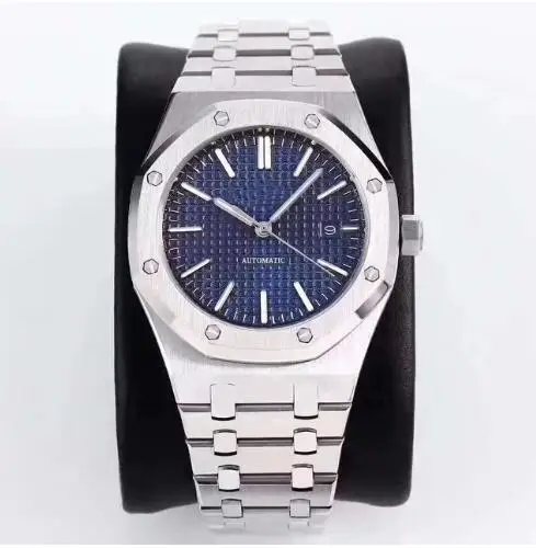 Classic New Men Watch Stainless Steel Automatic Mechanical Silver Rose Gold Blue Black MIYOTA Round SAPPHIRE Crystal 20cm 5BAR